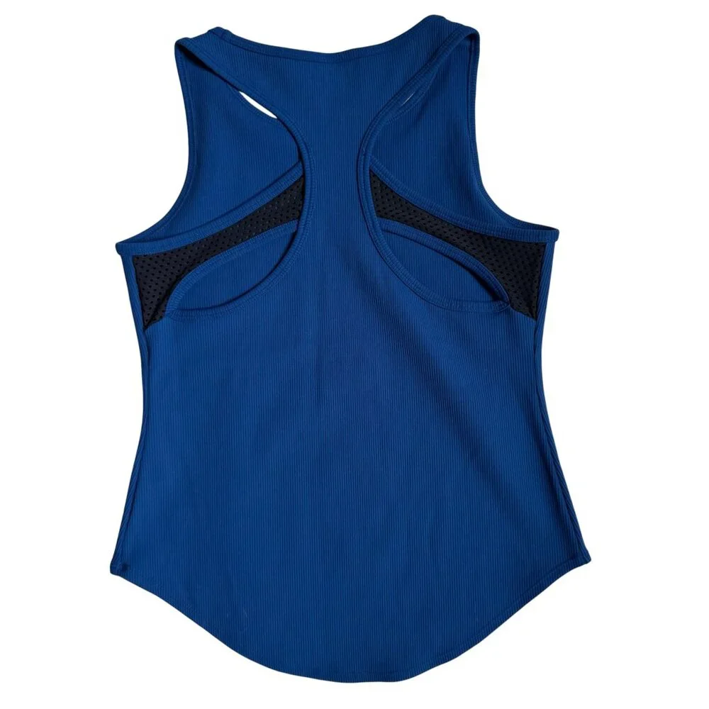 Zella Girls’ Blue Ribbed Racerback Athletic Tank Top - Size Large (10/12)